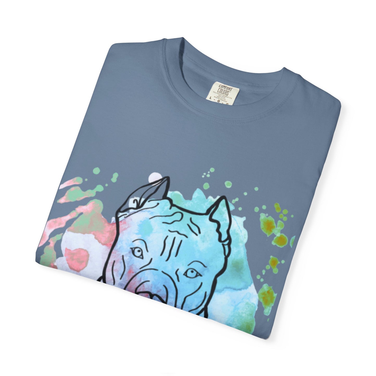 Vibrant Pitbull Art Unisex T-Shirt, Cool Dog Lover Tee, Unique Animal Print Shirt, Gift for Pet Owners, Casual Everyday Wear