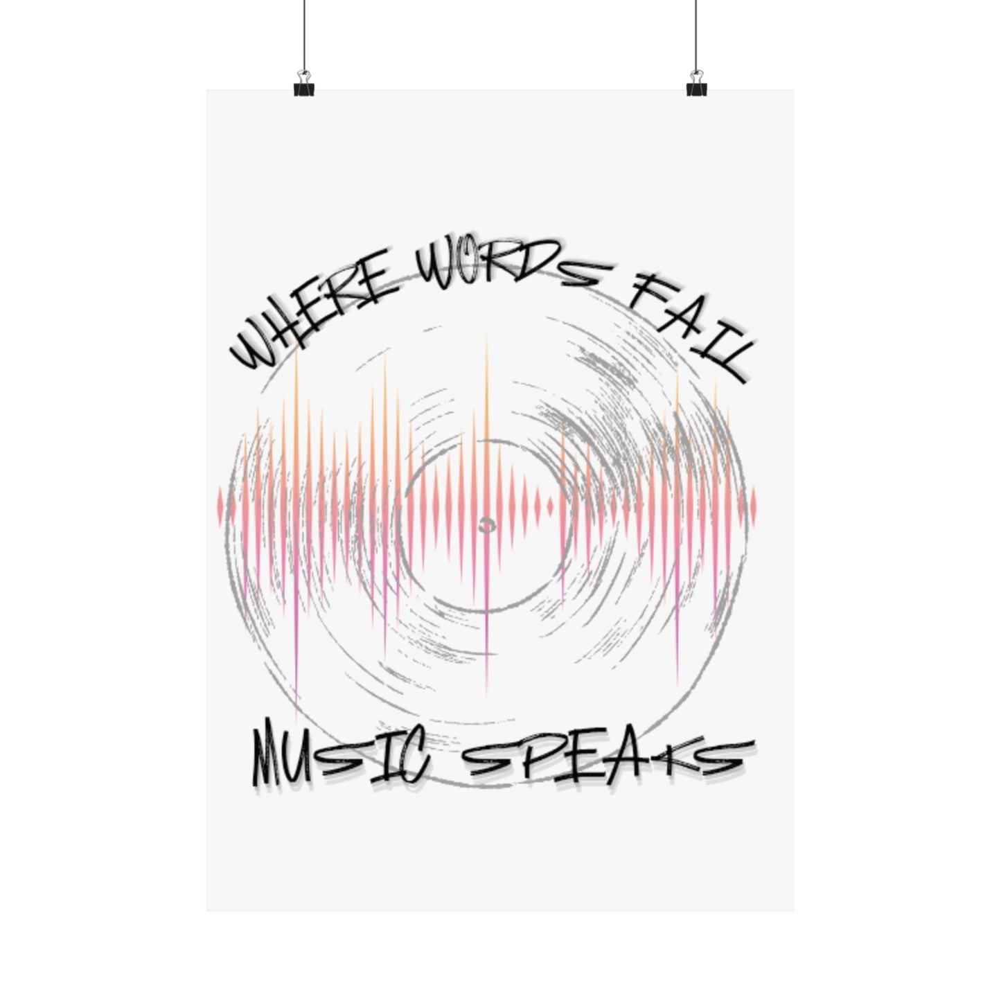 Inspirational Music Poster, Wall Art, Gift for Musicians, Music Room Decor, Quote Wall Decor, Home Office Decoration
