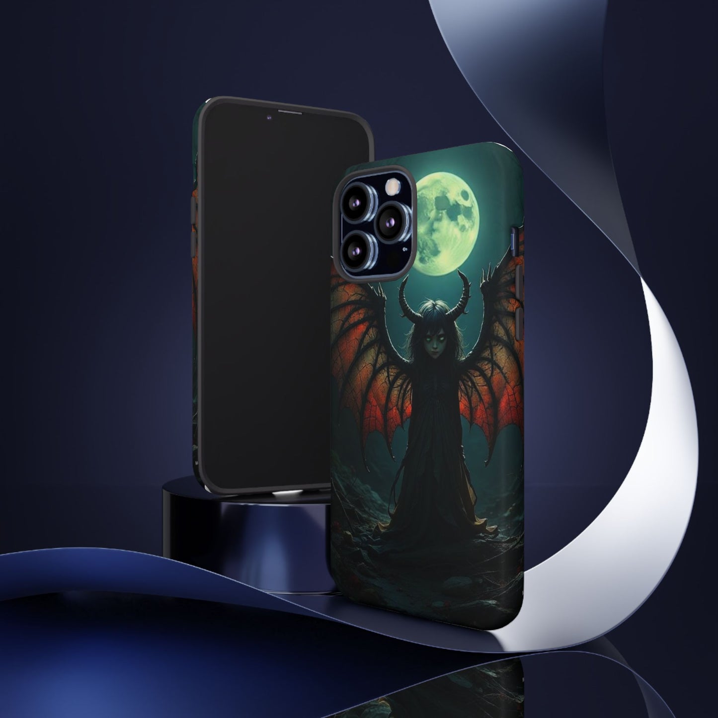 Gothic Phone Case Featuring Enigmatic Creature - Perfect for Halloween, Spooky Aesthetics, Witchy Gifts, Artistic Protection