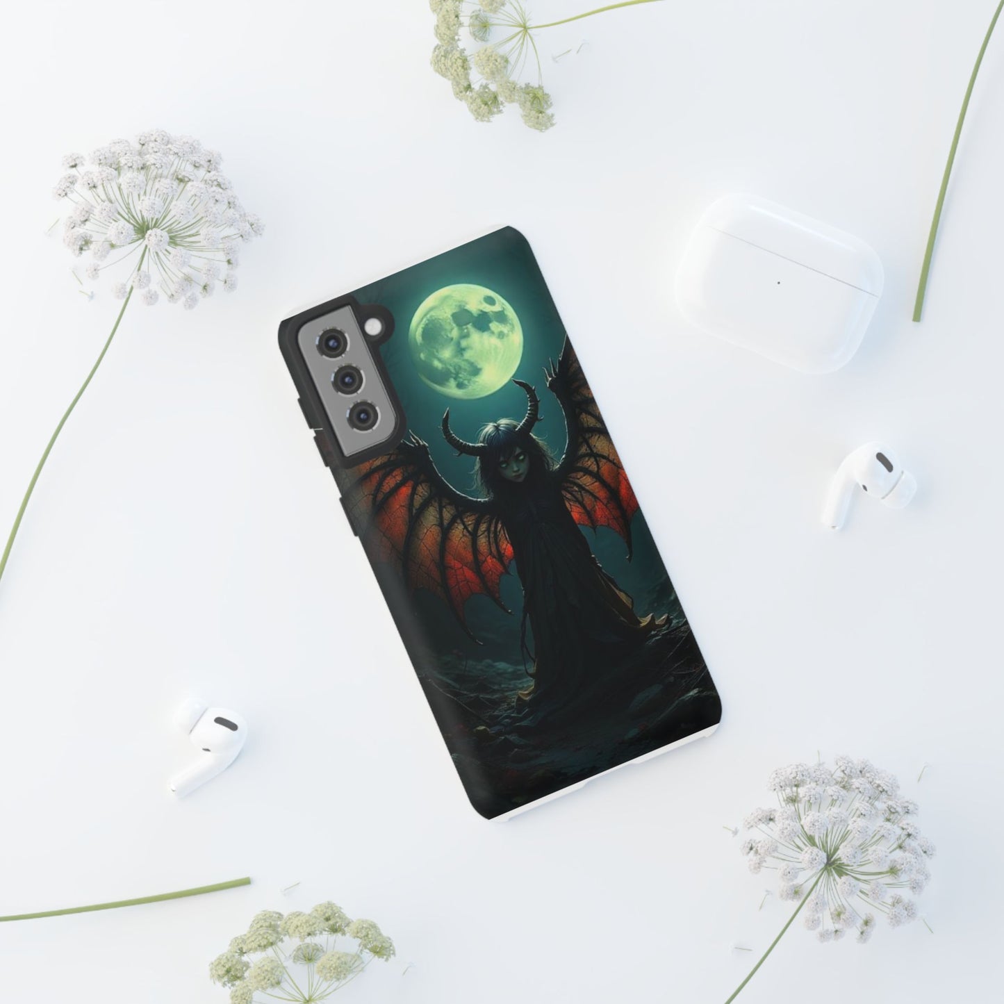 Gothic Phone Case Featuring Enigmatic Creature - Perfect for Halloween, Spooky Aesthetics, Witchy Gifts, Artistic Protection
