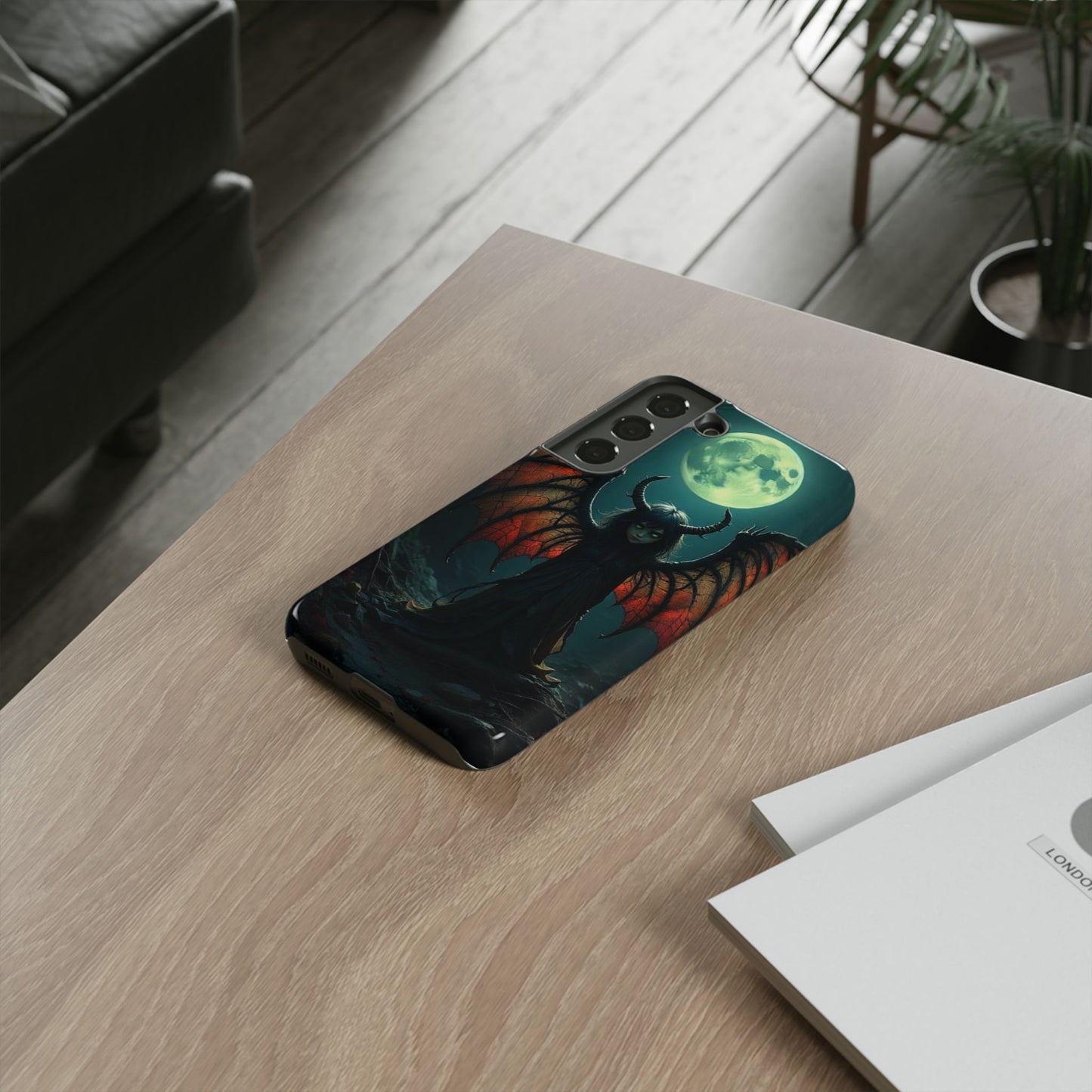 Gothic Phone Case Featuring Enigmatic Creature - Perfect for Halloween, Spooky Aesthetics, Witchy Gifts, Artistic Protection