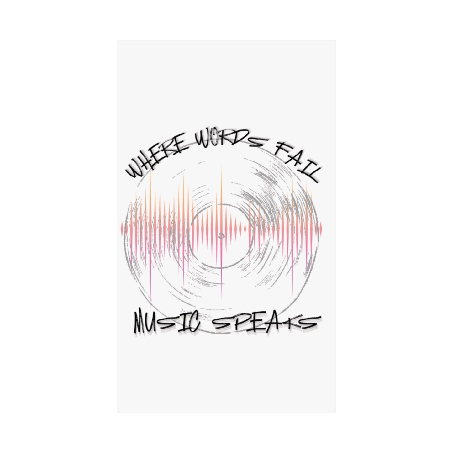 Inspirational Music Poster, Wall Art, Gift for Musicians, Music Room Decor, Quote Wall Decor, Home Office Decoration