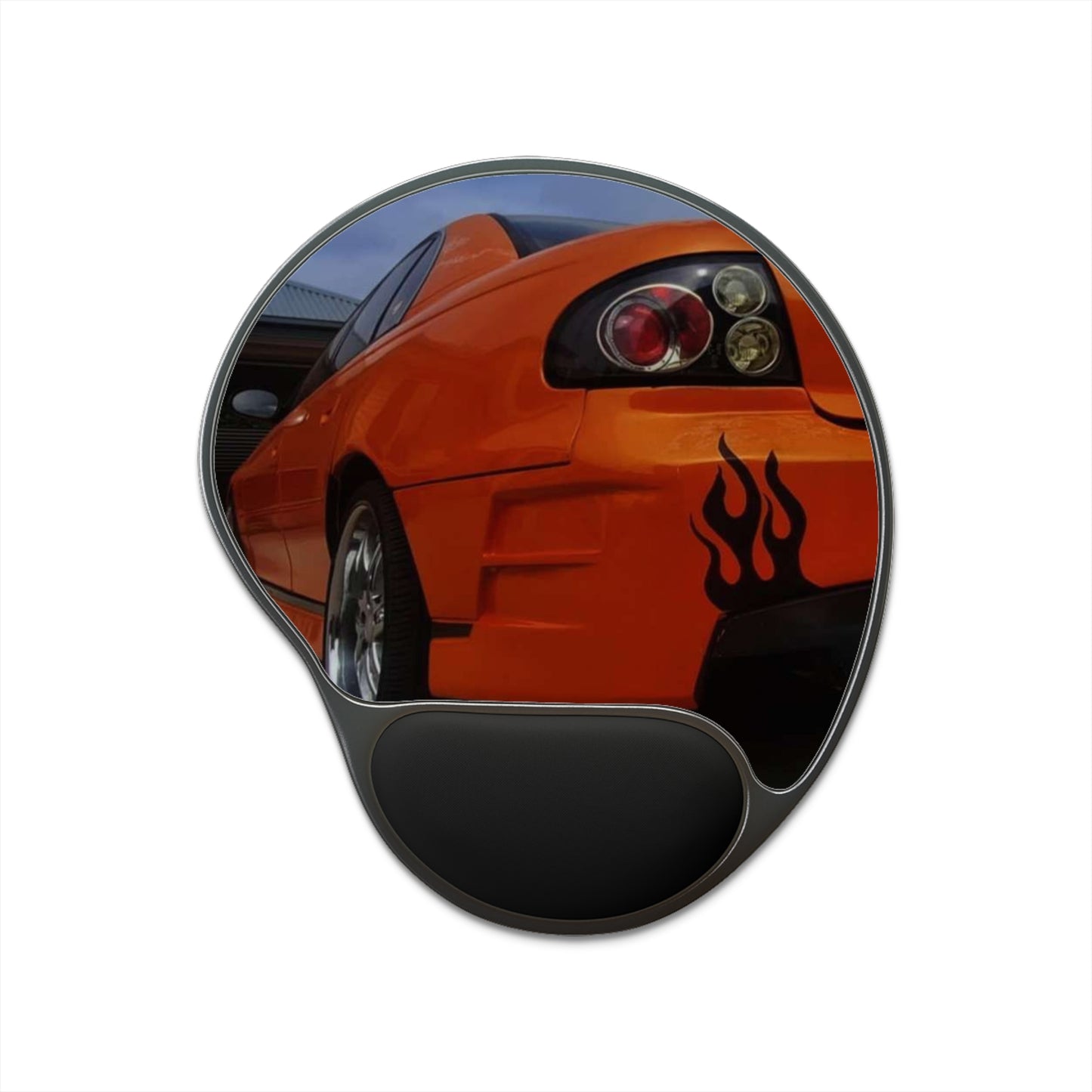 Racing-Inspired Mouse Pad with Comfortable Wrist Rest, Gamer Desk Accessory, Office Decor, Gift for Car Enthusiasts