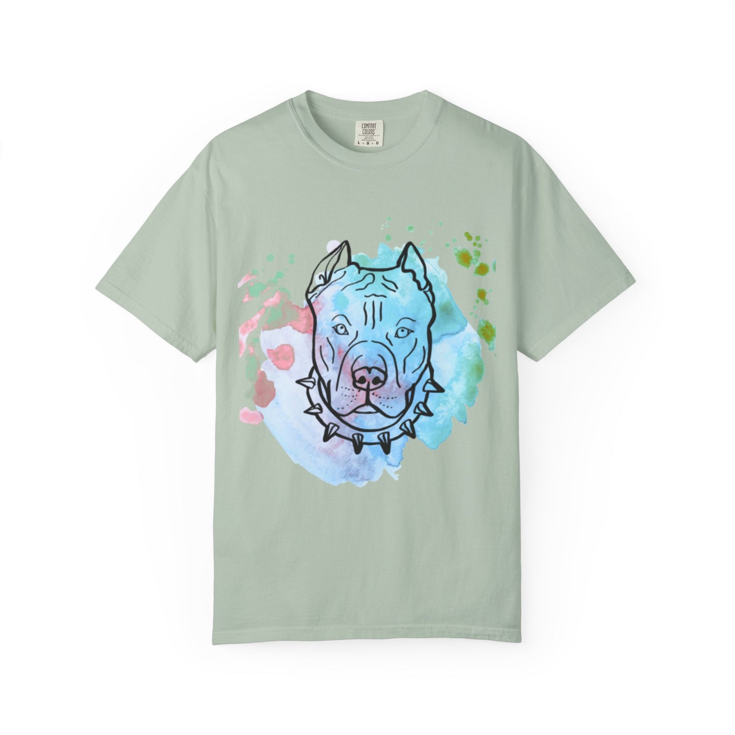 Vibrant Pitbull Art Unisex T-Shirt, Cool Dog Lover Tee, Unique Animal Print Shirt, Gift for Pet Owners, Casual Everyday Wear