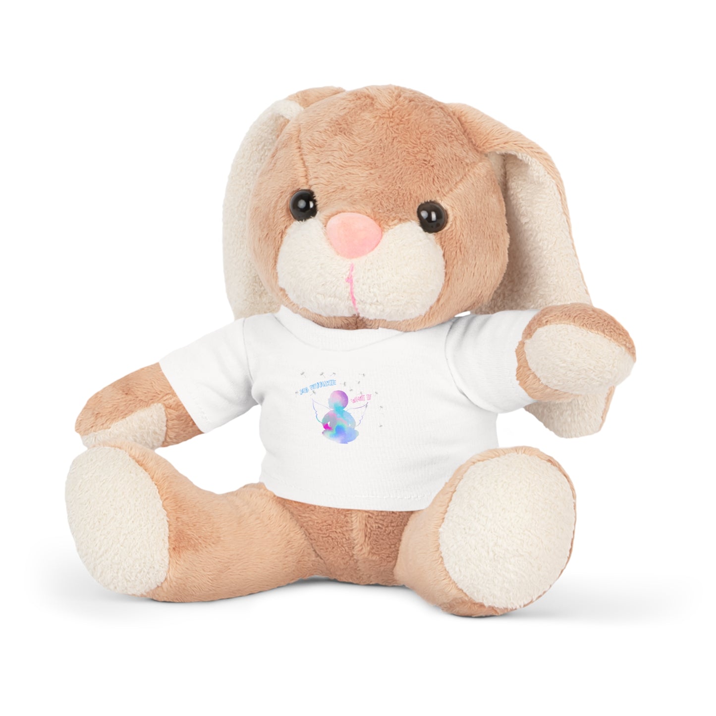 Adorable Plush Toy with Custom T-Shirt | Cuddle Buddy, Gift for Kids, Birthday Present, Toy for All Ages, Personalized Stuffed Animal