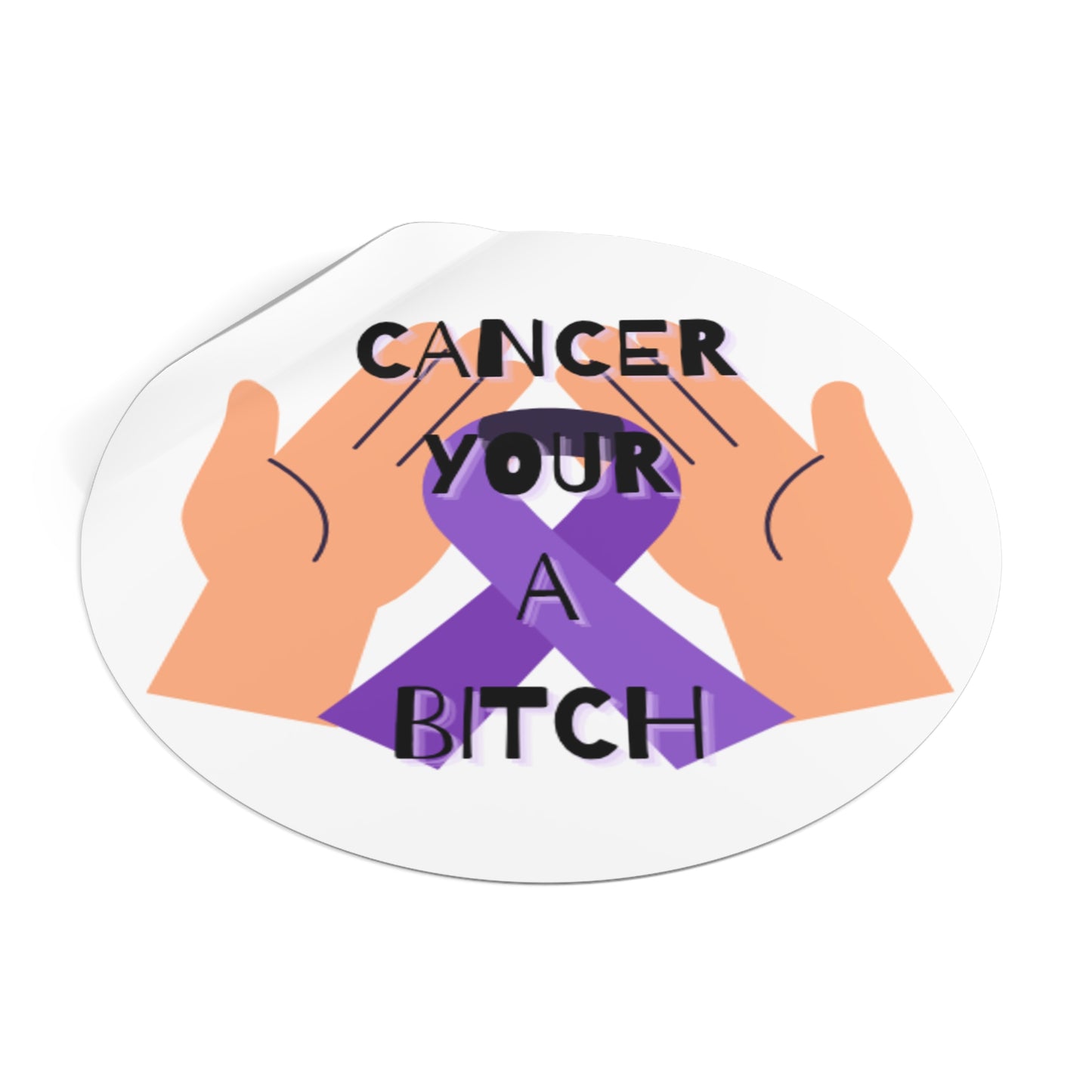 Empowering Cancer Awareness Stickers, Inspirational Vinyl Decals for Health Warriors, Gift for Survivors, Purple Ribbon Decor, [...]