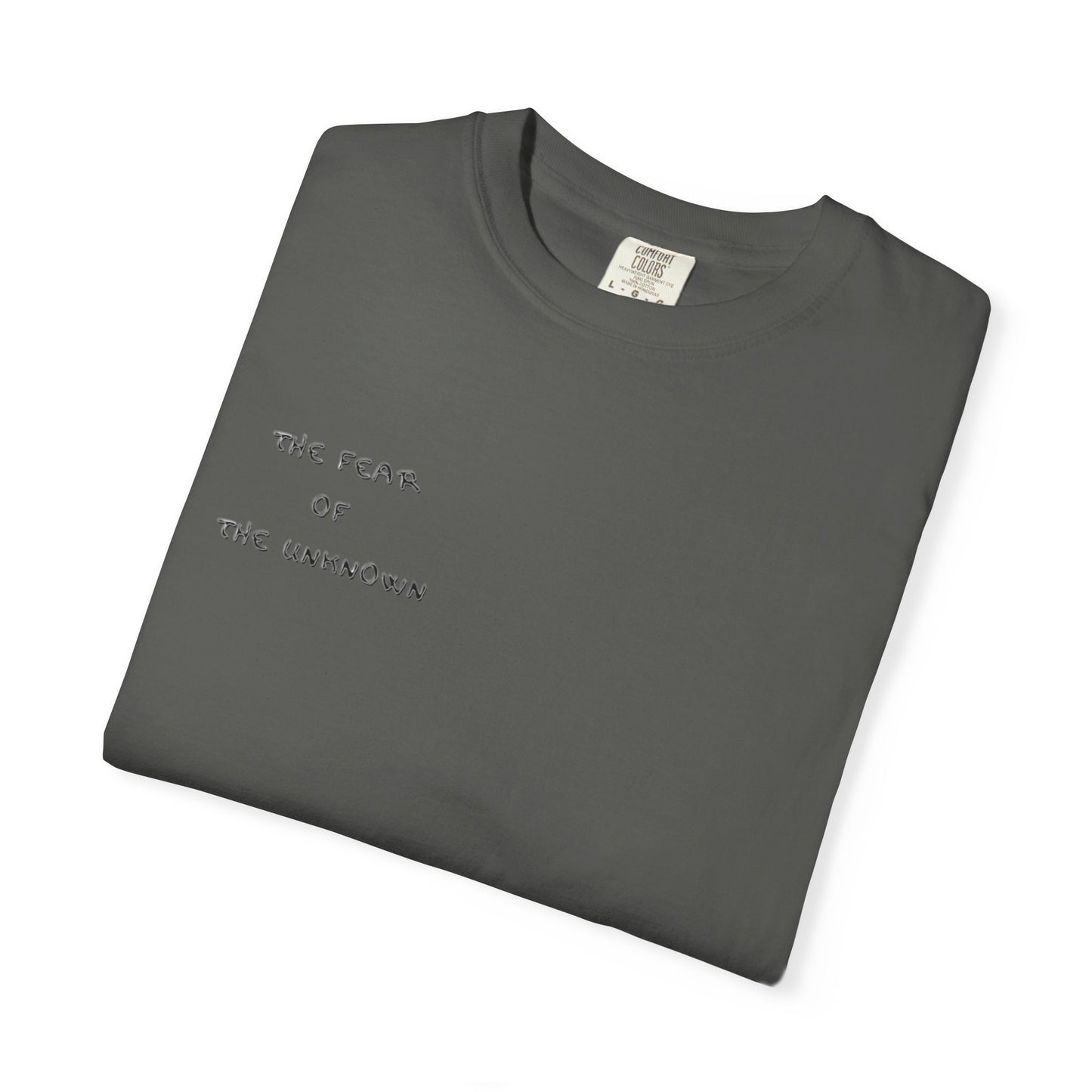 Unisex Graphic T-Shirt - Embrace the Unknown, Fearless Fashion, Alternative Art, Gift for Creatives, Edgy Streetwear