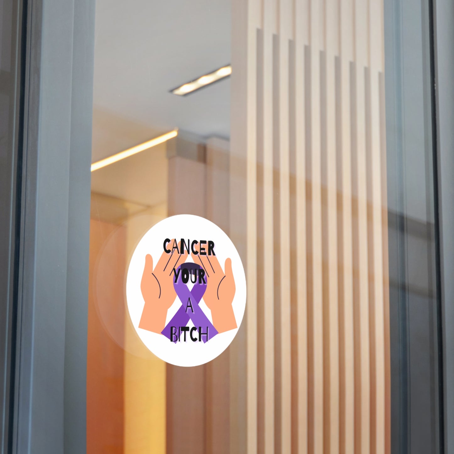 Empowering Cancer Awareness Stickers, Inspirational Vinyl Decals for Health Warriors, Gift for Survivors, Purple Ribbon Decor, [...]