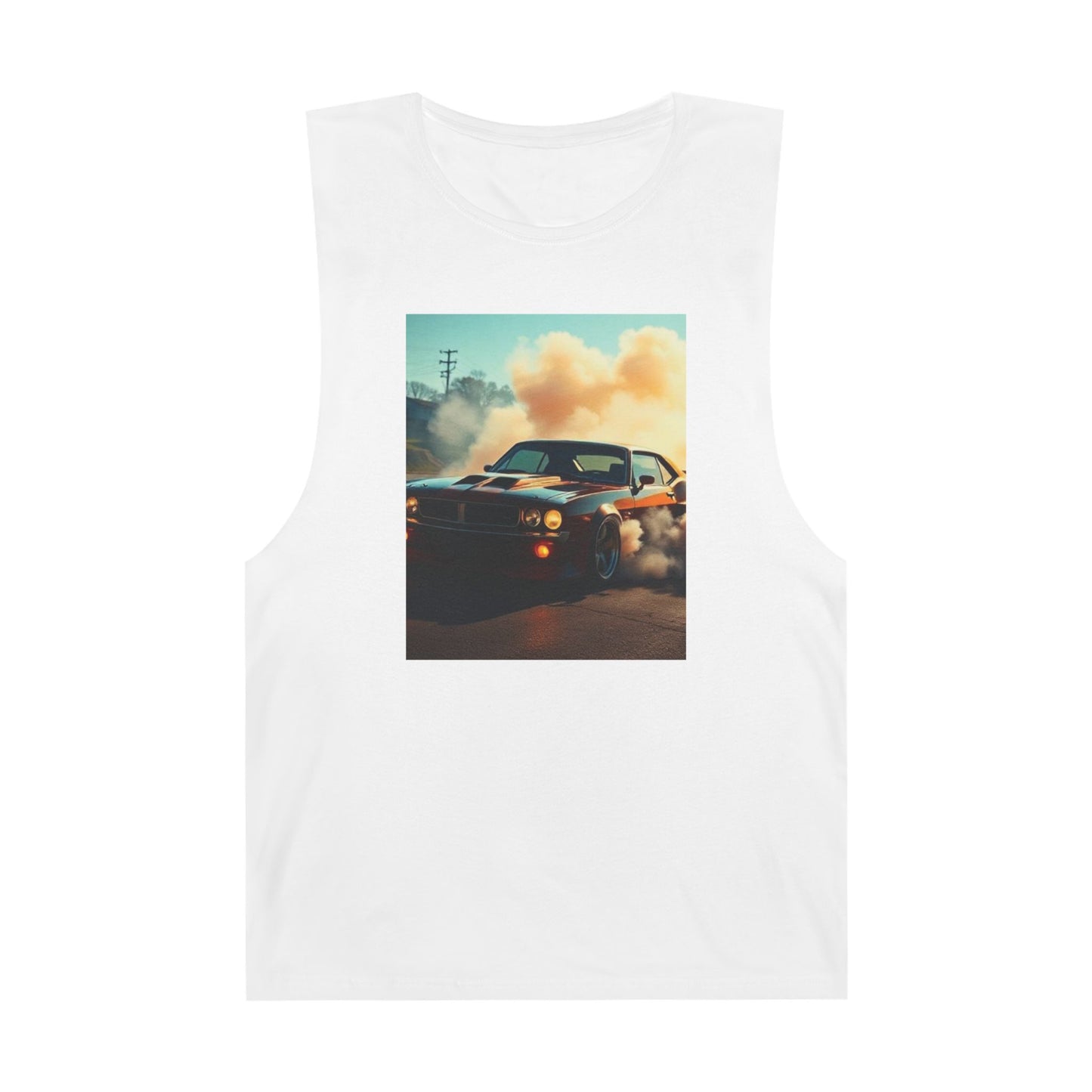 Graphic Tank Top - Unisex Barnard Tank with Vintage Car Design, Summer Apparel, Casual Wear, Gift for Car Lovers, Festival Clothing