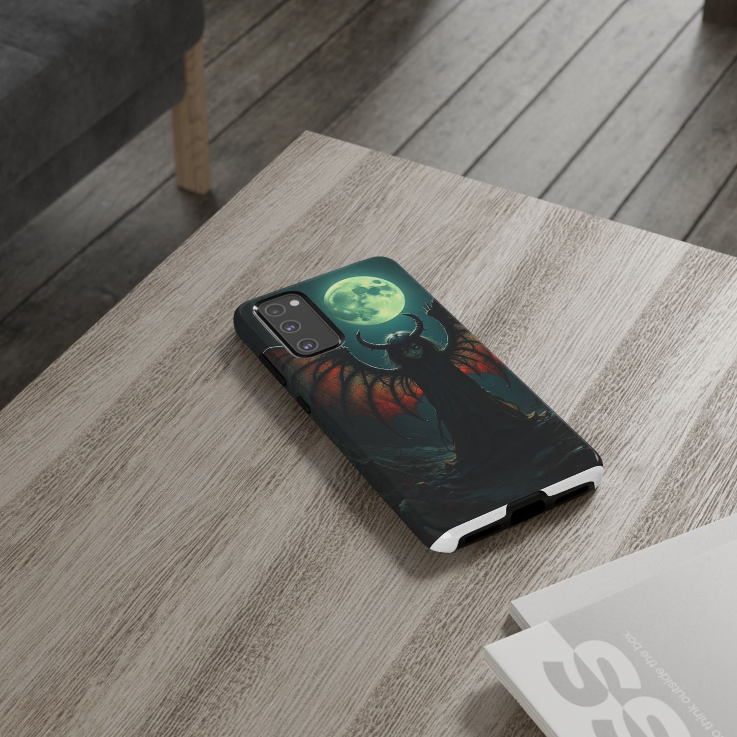Gothic Phone Case Featuring Enigmatic Creature - Perfect for Halloween, Spooky Aesthetics, Witchy Gifts, Artistic Protection