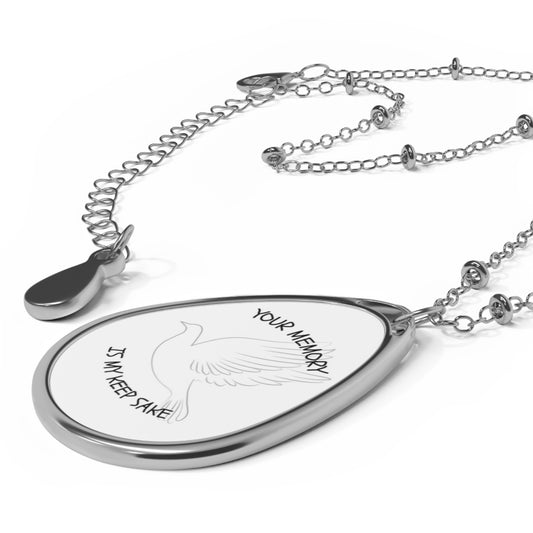 Memorial Dove Necklace, Remembrance Jewelry, Grief Support, Sympathy Gift, Personalized Keepsake