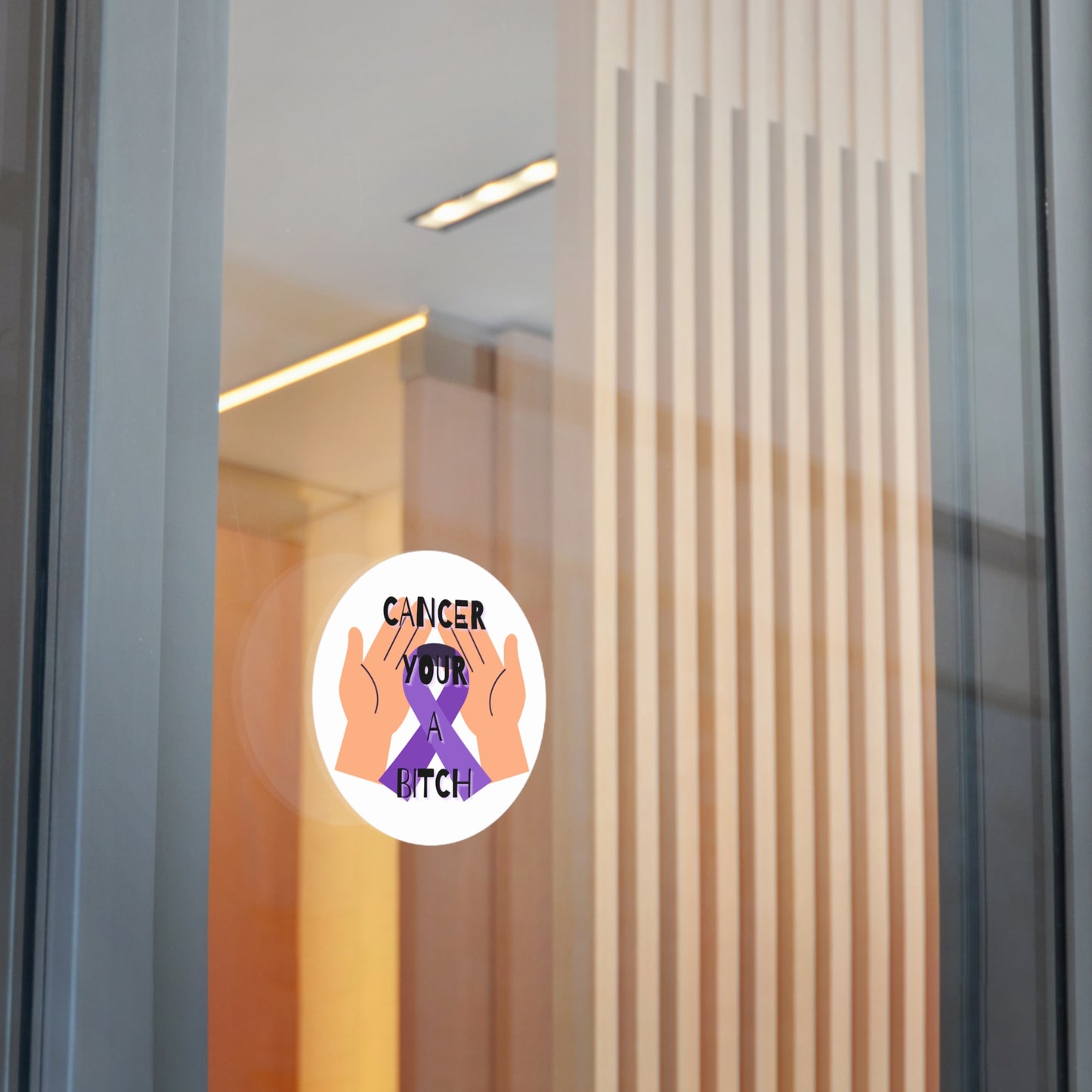 Empowering Cancer Awareness Stickers, Inspirational Vinyl Decals for Health Warriors, Gift for Survivors, Purple Ribbon Decor, [...]