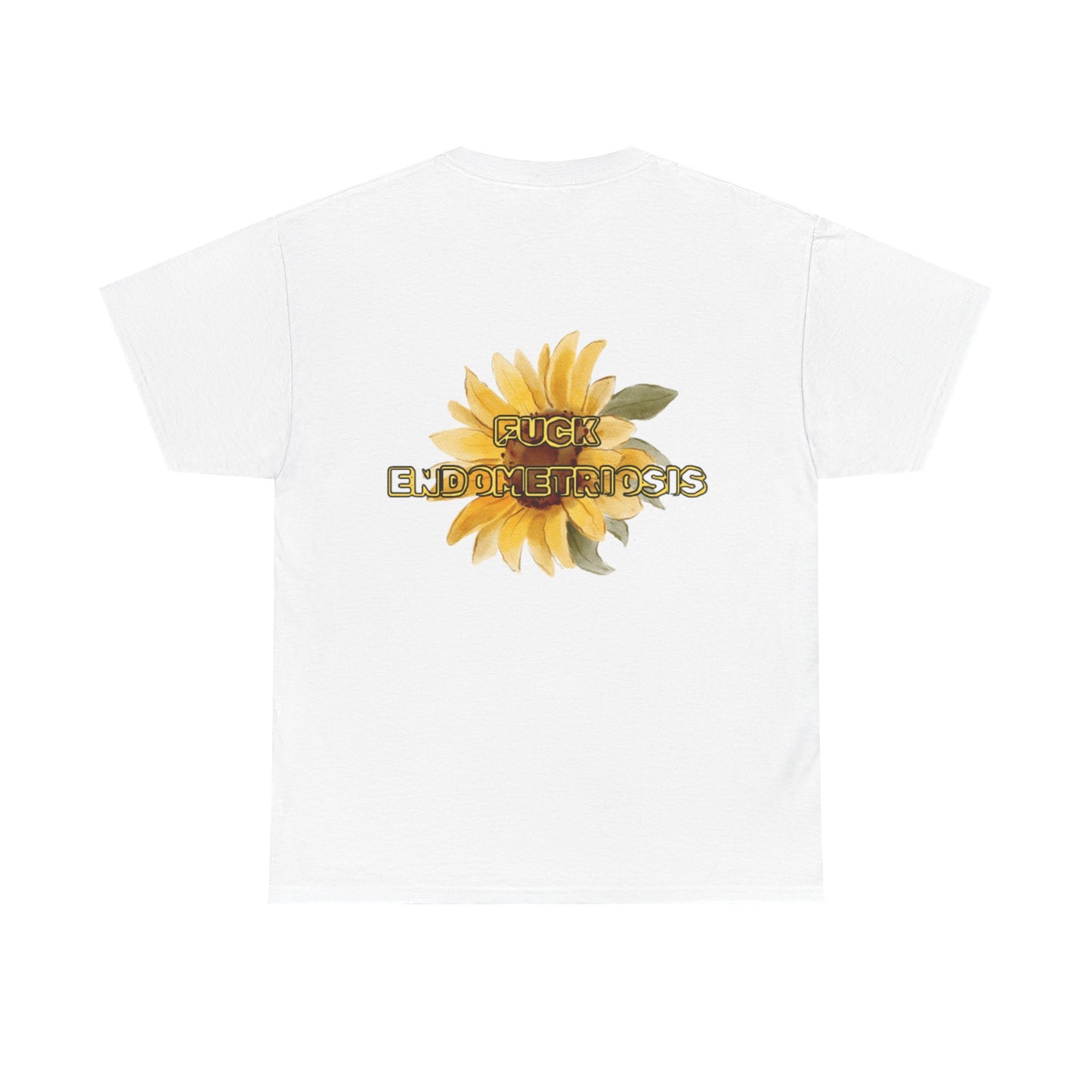 Empowering Unisex Heavy Cotton Tee with Sunflower Design - Perfect Gift for Endometriosis Awareness, Casual Wear, Birthday Gift, [...]