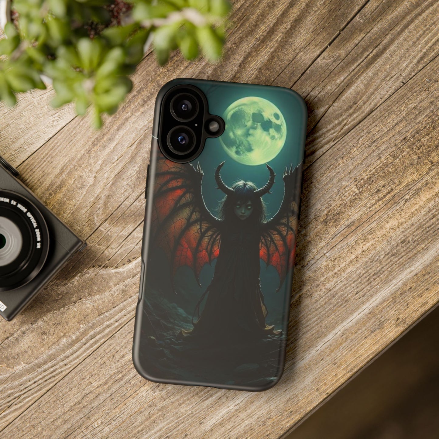 Gothic Phone Case Featuring Enigmatic Creature - Perfect for Halloween, Spooky Aesthetics, Witchy Gifts, Artistic Protection