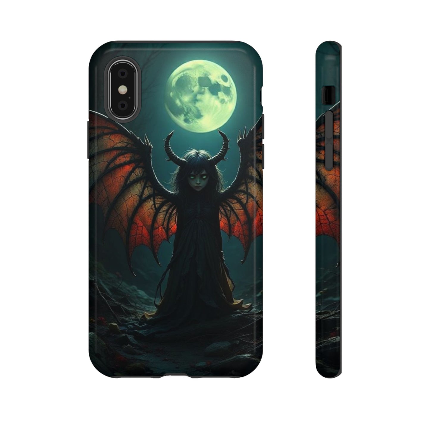 Gothic Phone Case Featuring Enigmatic Creature - Perfect for Halloween, Spooky Aesthetics, Witchy Gifts, Artistic Protection