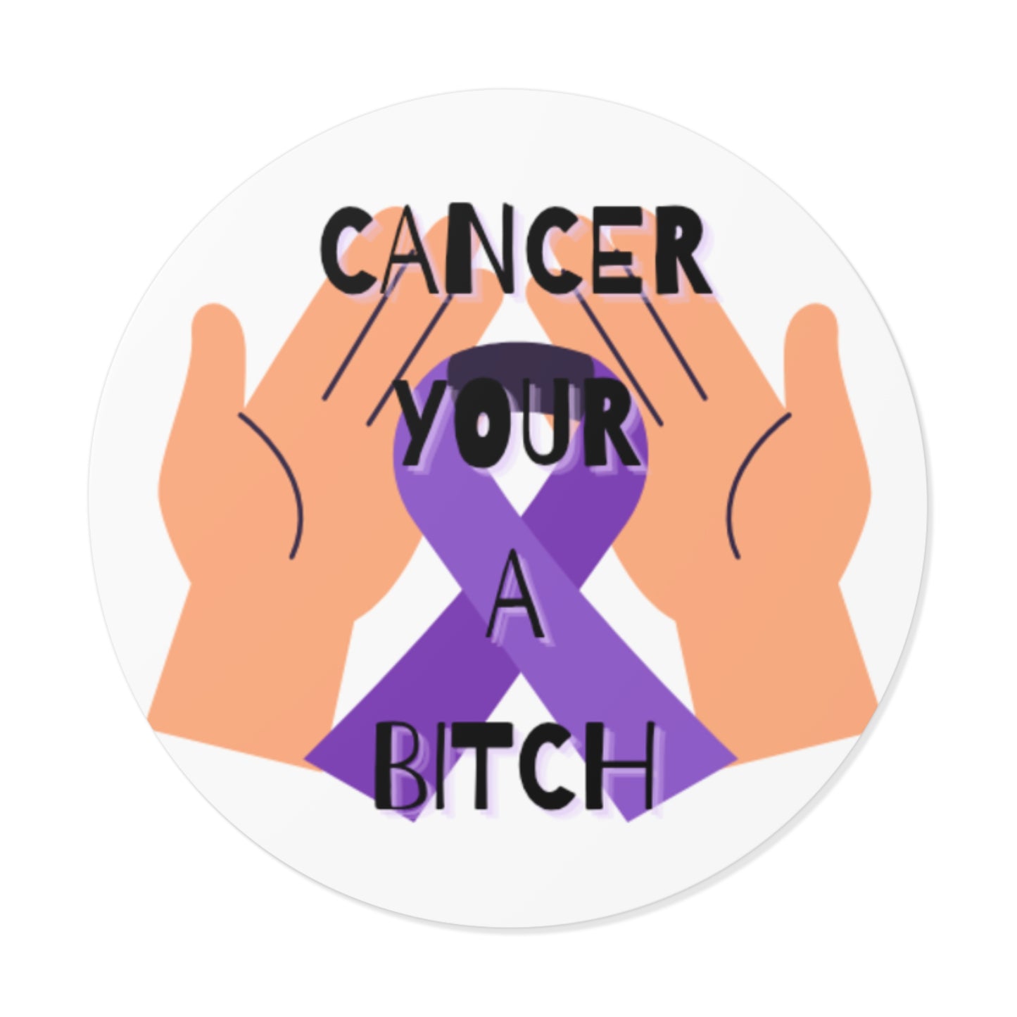 Empowering Cancer Awareness Stickers, Inspirational Vinyl Decals for Health Warriors, Gift for Survivors, Purple Ribbon Decor, [...]
